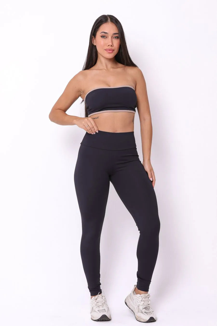 Conjunto Legging Poliamida Tomara que Caia Preto