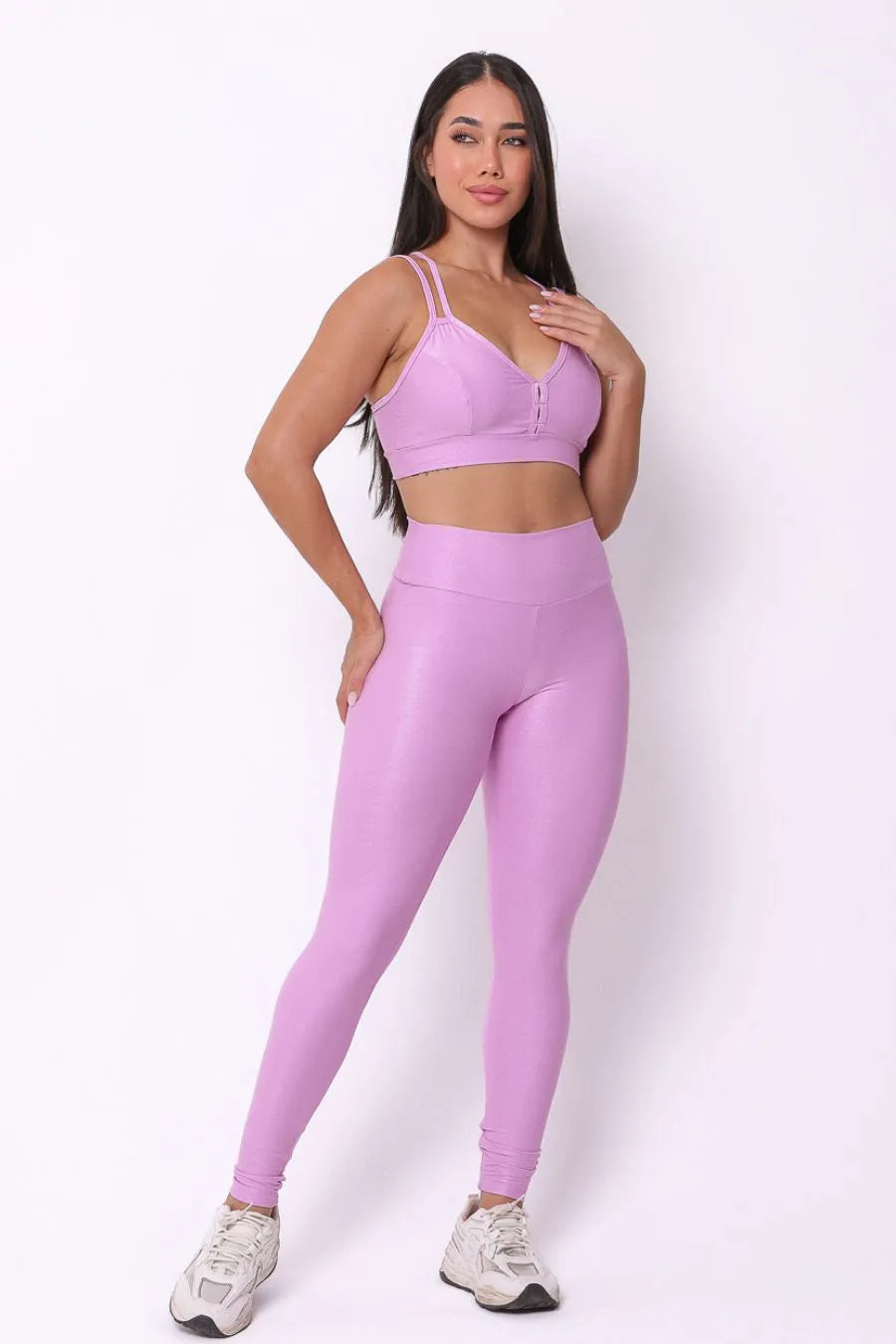 Conjunto Canelado de Compressão NINA Rosa